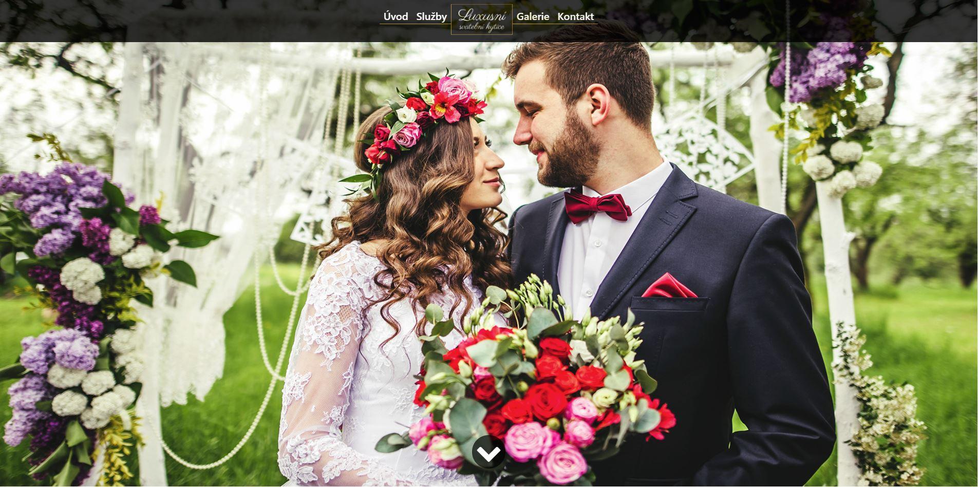 Svatební kytice web design